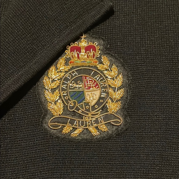 Lauren Ralph Lauren Black and Gold Tailored Blazer - Picture 3 of 4